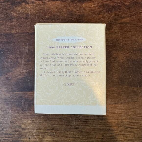 VTG 1994 SUNNY BUNNY GARDEN‎ Hallmark Keepsake Ornament SET OF 3 Spring Easter - Picture 3 of 6